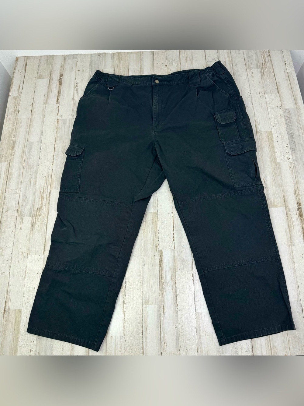 5.11 Tactical Men's 44x29 Black Canvas Solid Cargo Tactical Pants Regular
